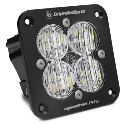 Flush Mount LED Light Pod Black Clear Lens Squadron Pro