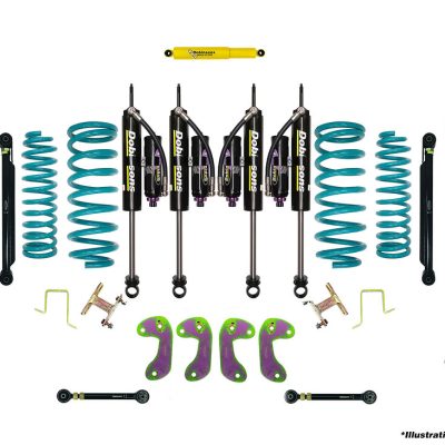 Dobinsons 3.0-4.0 inch Flexi-Series MRR 3-Way Adjustable Long Travel Lift Kit (1990-1997 Toyota Land Cruiser 80 Series)