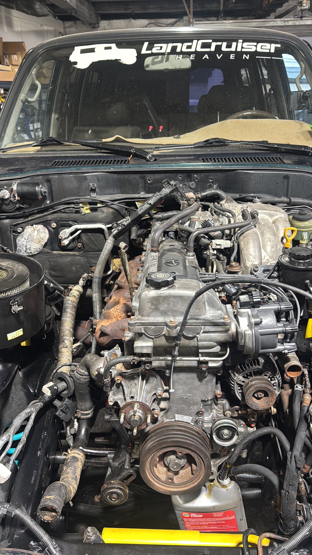 1FZ-FE petrol engine in a Land Cruiser Heaven 80 Series build