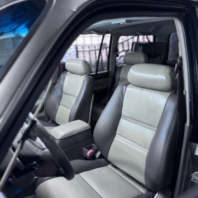 80 Series Leather Seat Covers - Gray Two Tone Front Seats | Land Cruiser Heaven