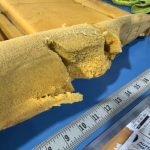 Degraded 80 Series Land Cruiser seat bottom foam showing edge collapse and crumbling