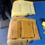 Old vs new 80 Series Land Cruiser seat bottom foam side by side comparison