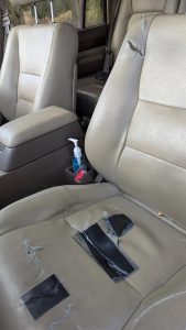 LSEAT leather seat cover with duct tape repair