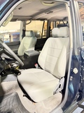 Land Cruiser 80 Series gray premium leather seat covers installed